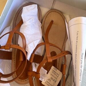 Jessica Simpson Brown Leather Sandals- Gerety
